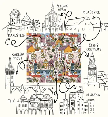 Voskované ubrousky Včelobal - Místa naše